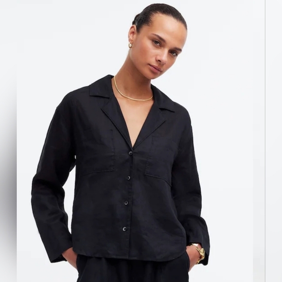 Madewell Tops - Madewell Resort Long-Sleeve Shirt Size Medium